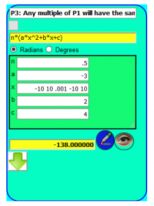 Visual evidence that all multiples of any quadratic function have the same roots