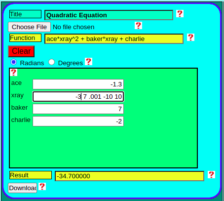 This Function Definition Card demonstrates the straight forward approach to assigning meaningful names to the variables.